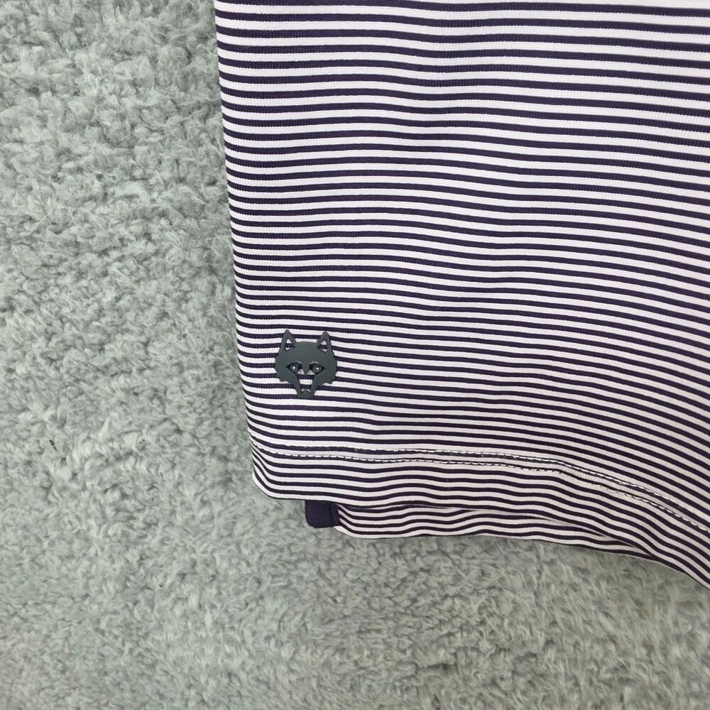 Greyson Men's Purple White Striped Ridgewood Country Club Logo Polo Shirt 2XL - Picture 5 of 10